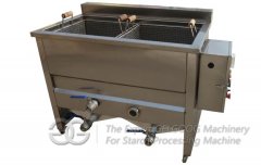 Double Tanks Commercial Coated Peanut Fryer Machine